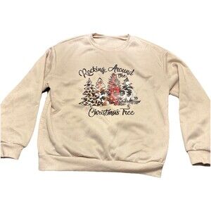 SHEIN Women's Small Rocking Around The Christmas Tree Soft Sweatshirt